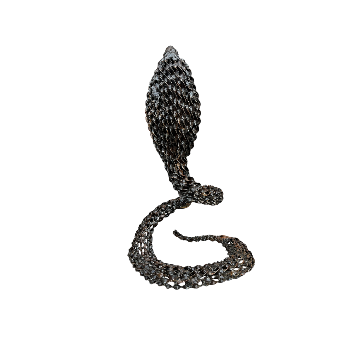 Kobra 48 cm – Handgjord Metallskulptur från Zimbabwe