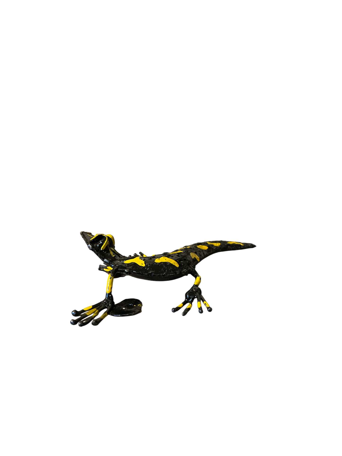 Salamander målad gul/svart