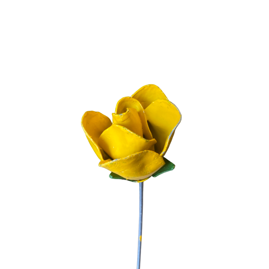 Blomma ros gul 80 cm