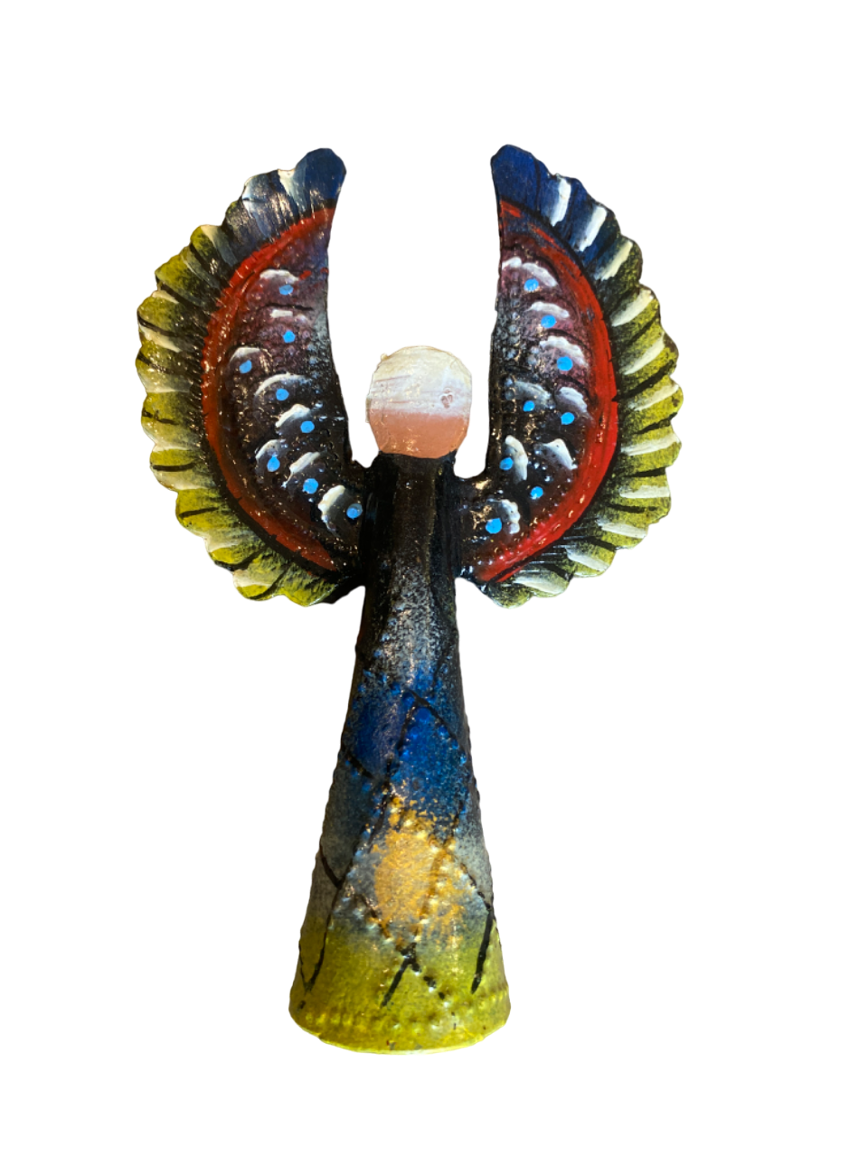 Ängel 13 cm blågrön