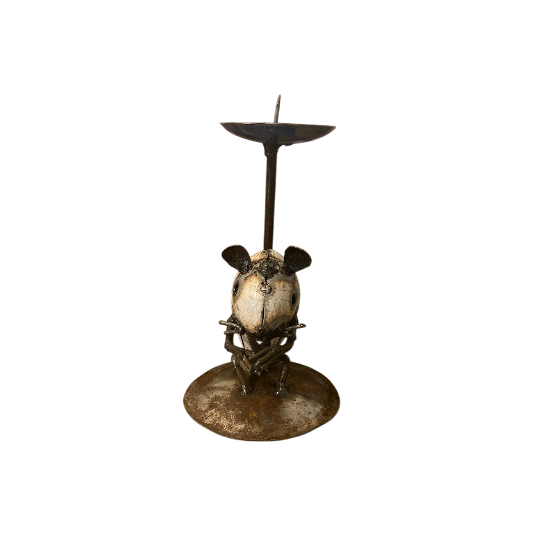 Ljushållare Mus - Återvunnen Metall från Zimbabwe