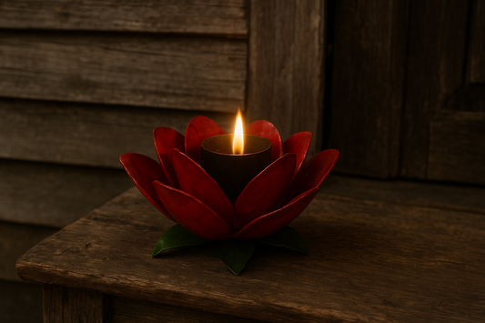 Ljushållare Röd - Återvunnen Metall från Zimbabwe