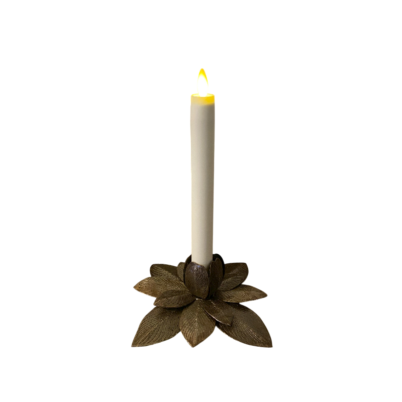 Ljusstake Blomma - Handgjord Metallkonst från Haiti