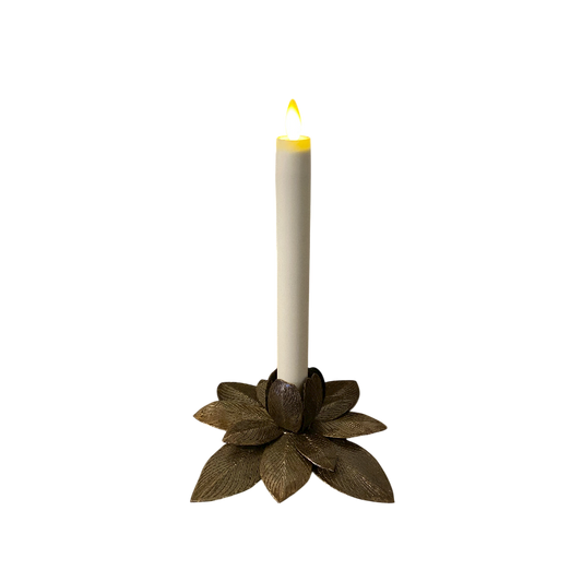 Ljusstake Blomma - Handgjord Metallkonst från Haiti
