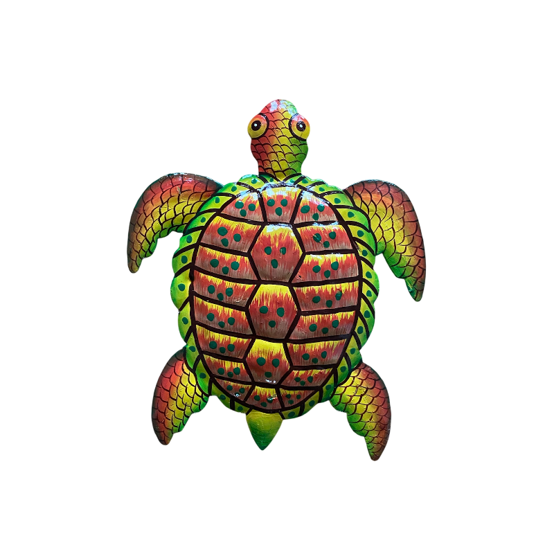 Sköldpadda Röd - 29 cm Väggdekoration Haiti