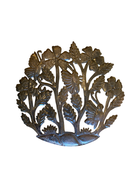 Väggdekoration 31 cm buske fjärilar
